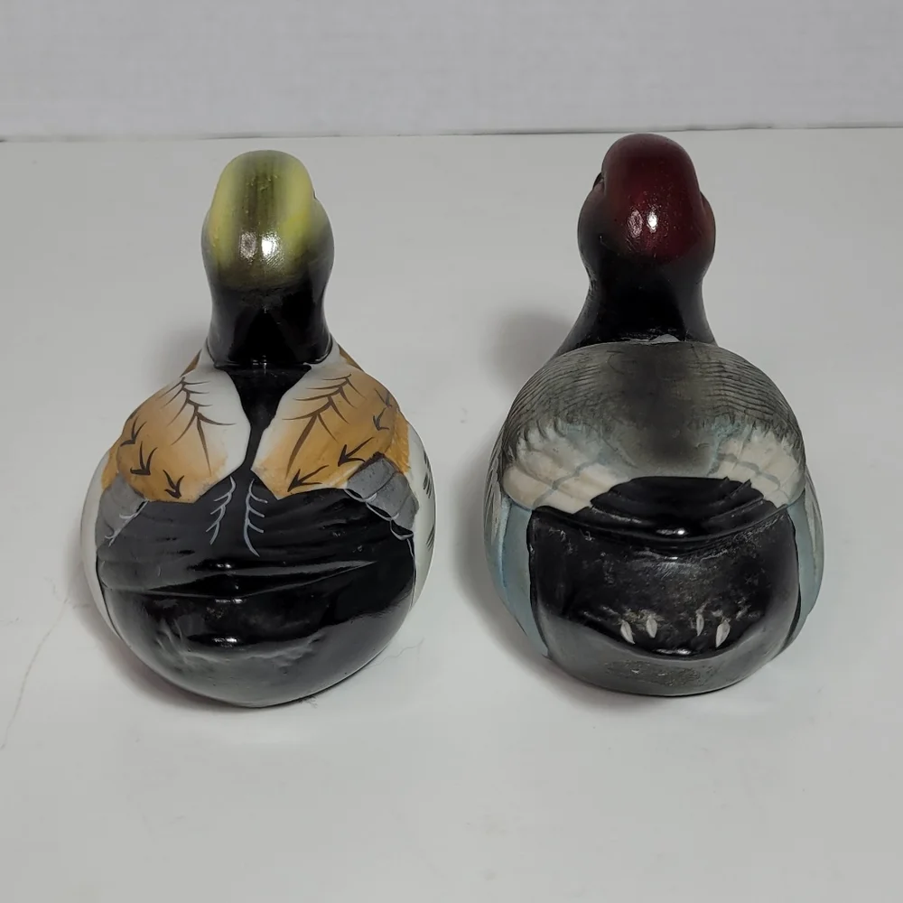 Two Beautifully Handpainted Small Porcelain Duck Figures Vintage RARE